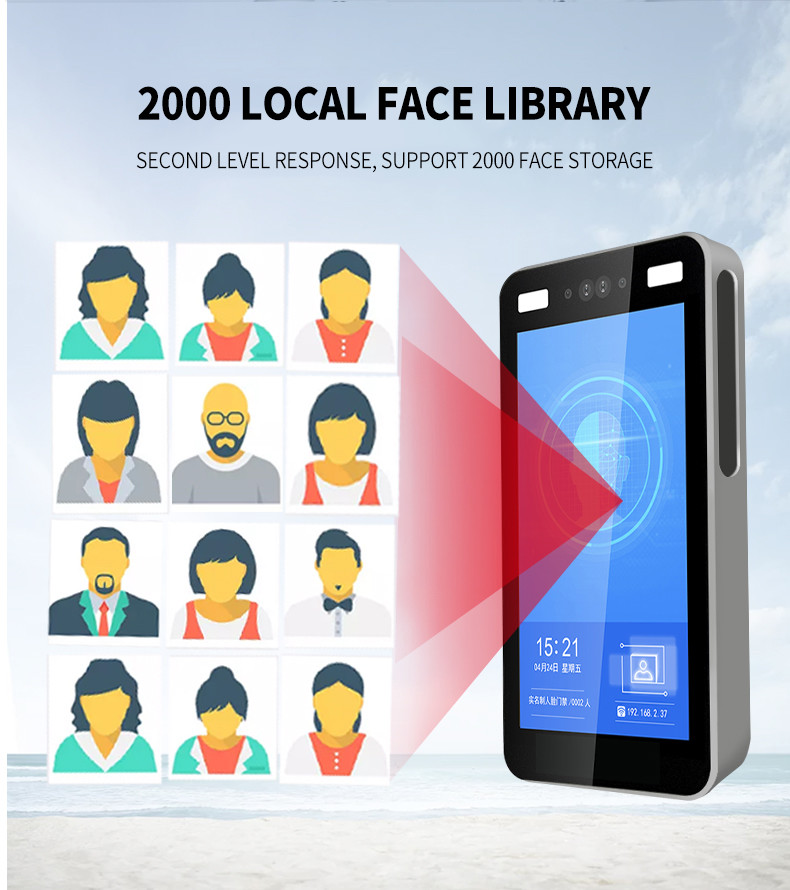 Temperature Measurement Face Recognition Thermometer Automatic Access Control Machine