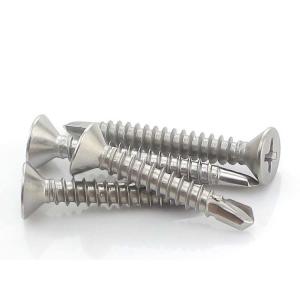 China M5.5 Flat Head Self Tapping Metal Screws , GB 13-125mm Stainless Steel Furniture Screws wholesale