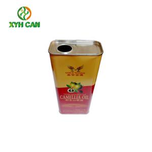 China Olive Oil Tin Can Recyclable Safety 1.6L Oil Tin Can Wild Camellia Oil Packaging on sale