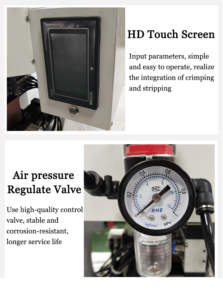 Automatic Cable Wire Terminal Crimping Machine with 0.75KW Motor Power and 65KG Weight