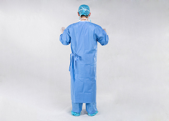Reinforced Blue SMS Disposable Surgical Gown
