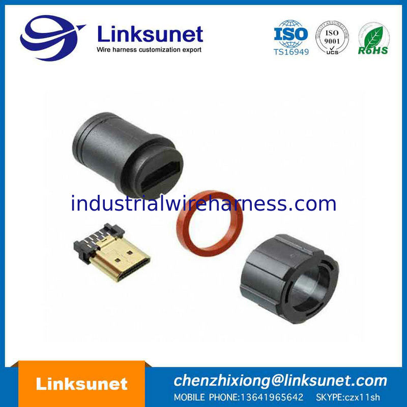 HDMI 19PIN Plug 90D Elbow Injection Wire Harness UL94 V - 0 Customized Brand