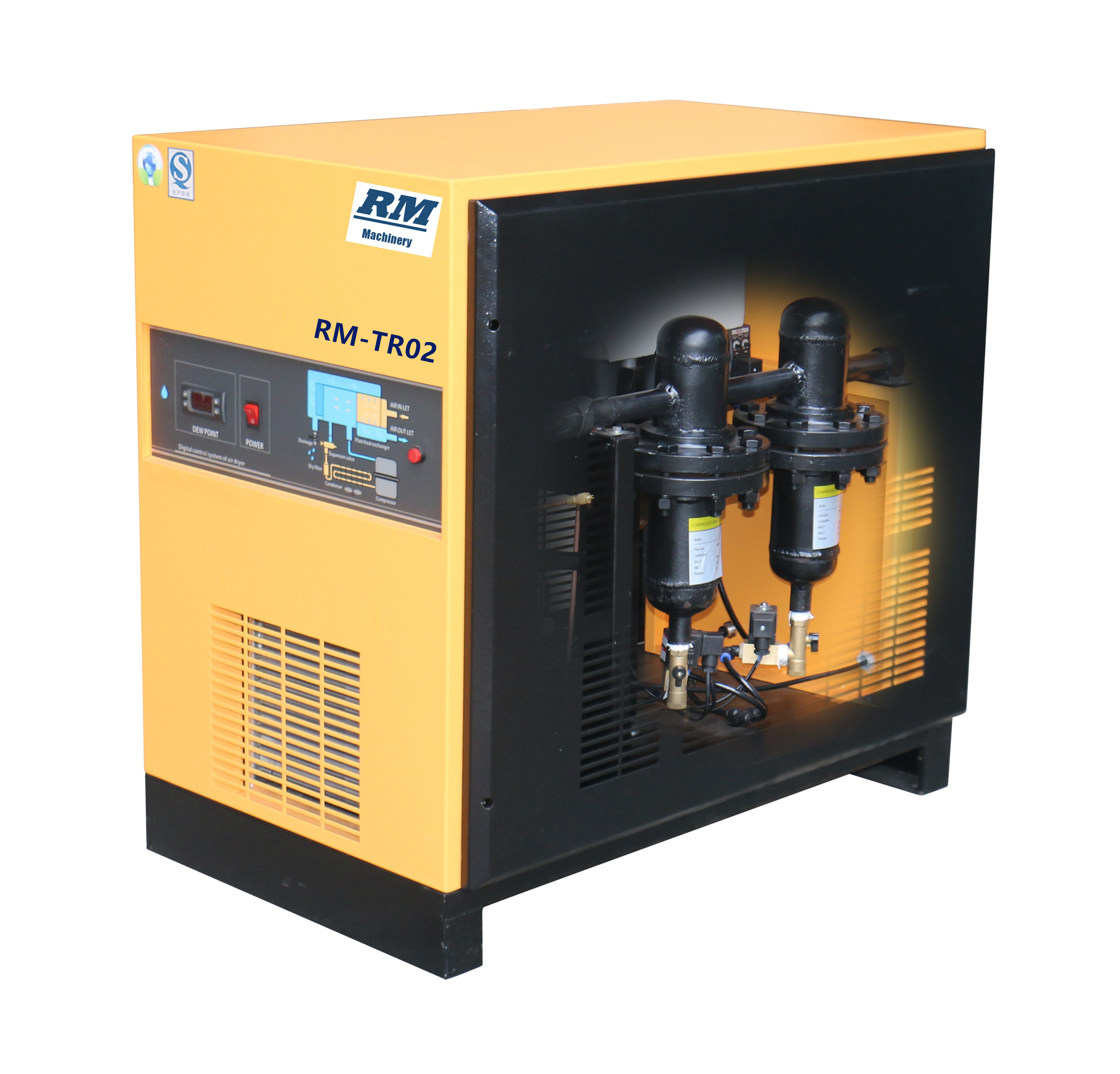 Refrigerated Air Dryer for Screw Air Compressor air dryer with line filters R410 refrigerant