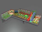 Olympic Trampoline Park Equipment With Ninja Course OEM Available