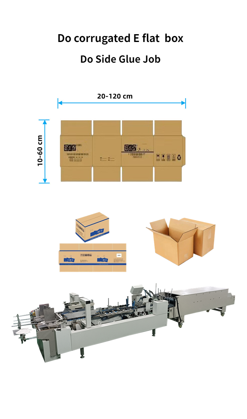 Pneumatic Driven CQT-1300WK-2 Corrugated Paper Box Folder Gluer for Easy Operation