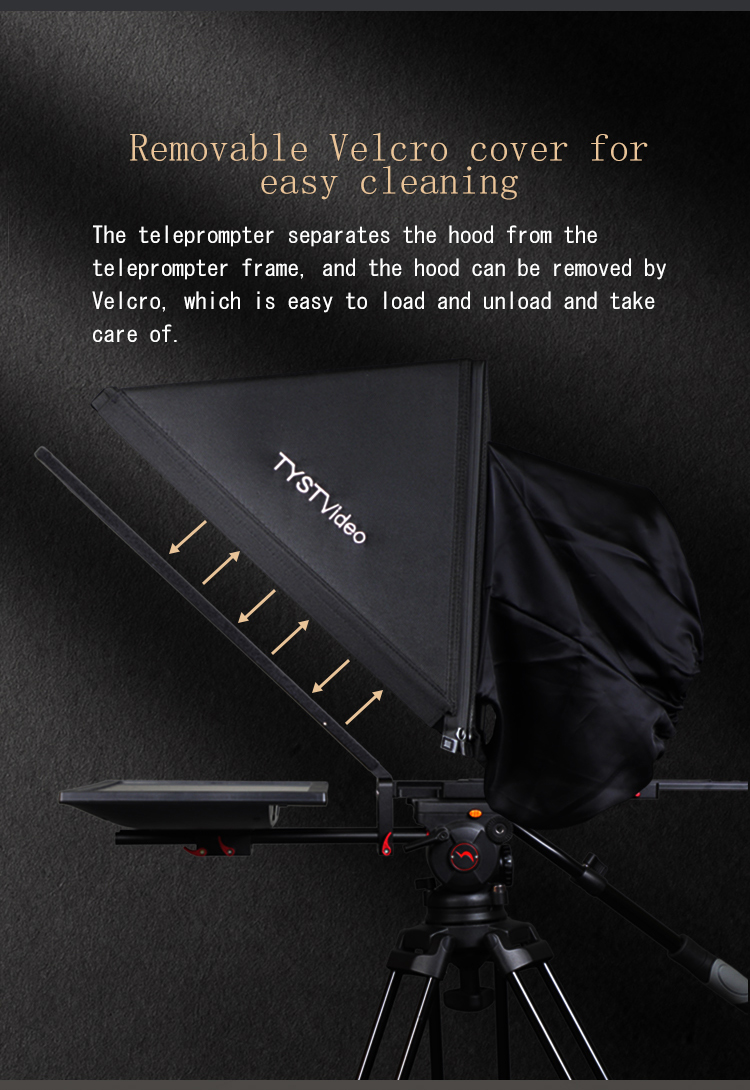 Foldable 24 Inch Dual Screen Teleprompter for Conference Speaking Engagements