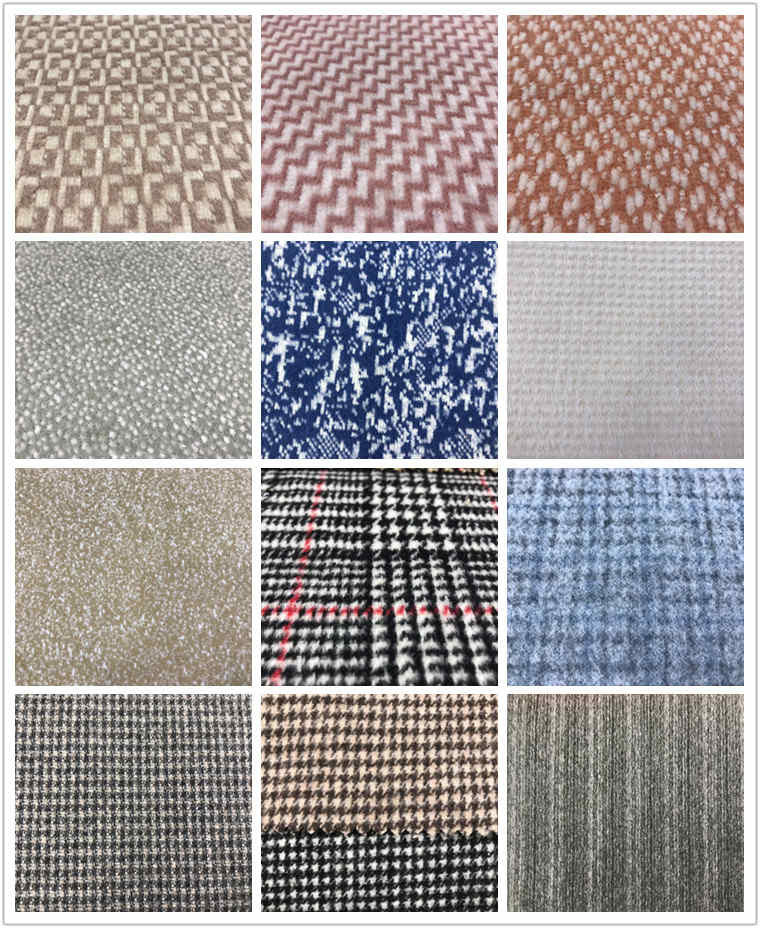 Medium Weight Tweed Clothing Fabric 850gsm Woven Tweed Fabric
