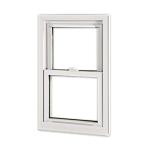 American Style PVC Frame Double Hung Vinyl Windows Heat Insulation Low E Vinyl