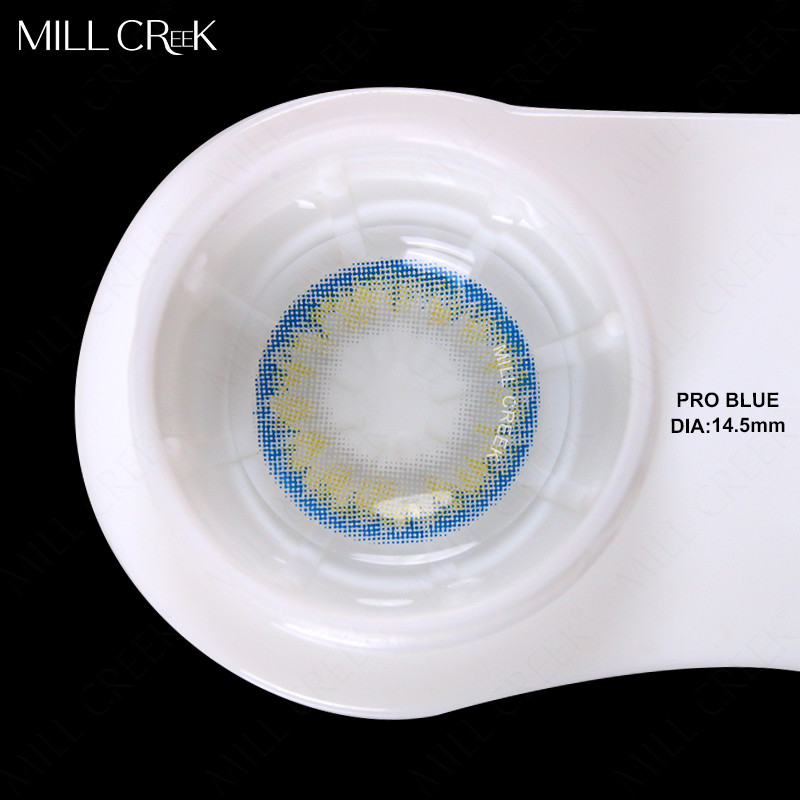 Oem Cosmetic Tricolor Blue Cosplay Contacts Lens 1 Year Without Power PP blister
