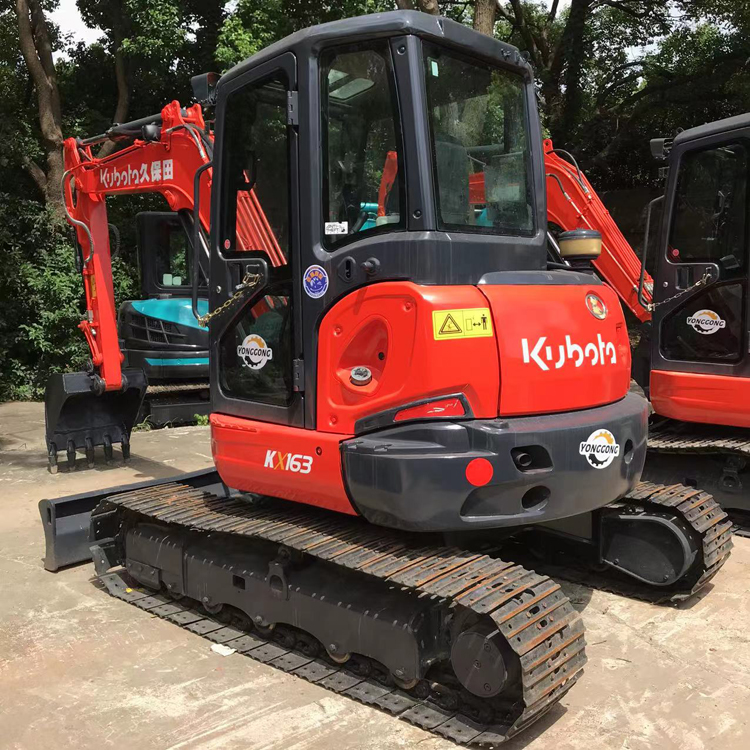 6 Ton Used Kubota KX163-5 Mini Excavator with 0-2000 Working Hours in Shanghai Stock