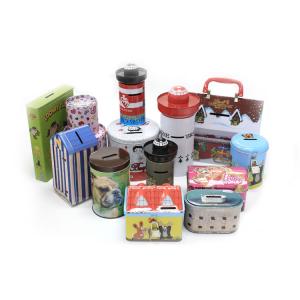 China custom metal saving bank tin cans wholesale