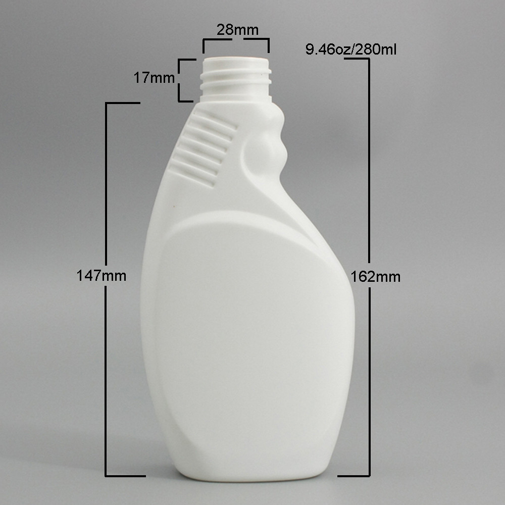 White HDPE 280ml Bleach Resistant Spray Bottle