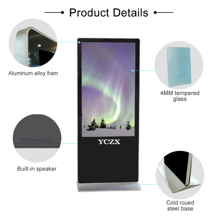 Black HD Screen Indoor Digital Advertising Display USB Powered For Pharmacy