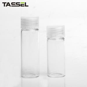 China Leakproof Clear Makeup Vial Glass Bottle Durable Custom Size With Screw Cap wholesale