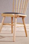 Pu Leather Ash Wooden Frame High Back European Upholstered Dining Chair