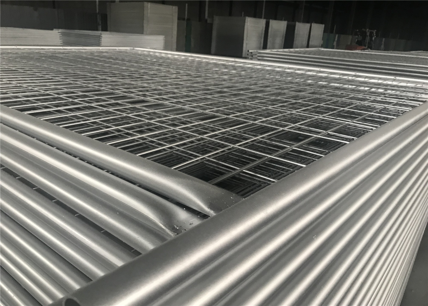 2.1mtr x 2.4mtr temporary fencing panels OD 32mm frame wall thick 2.00mm mesh 60mmx150mm diameter 3.00mm perth market