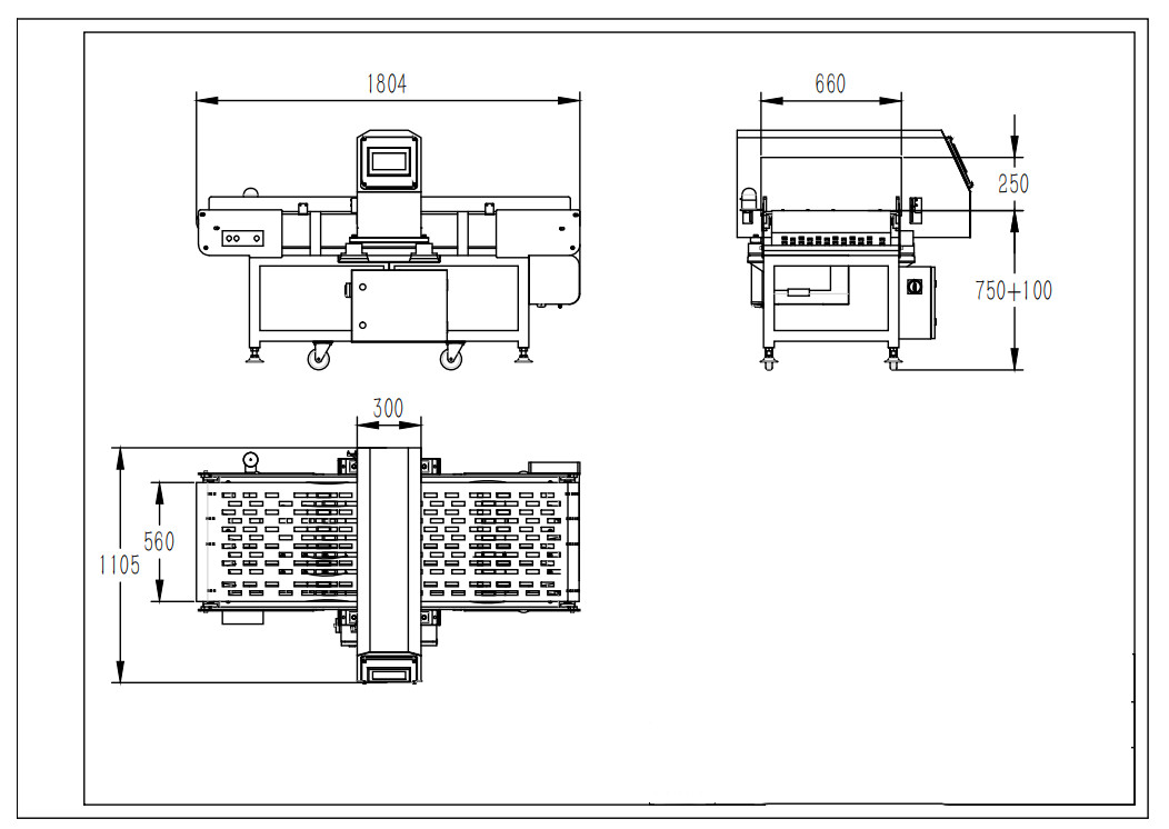 Automatic Conveyor Belt Metal Detector For Food Industry