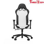 Commercial Executive Racing Office Chair Black And Gray And Orange Sturdy Metal