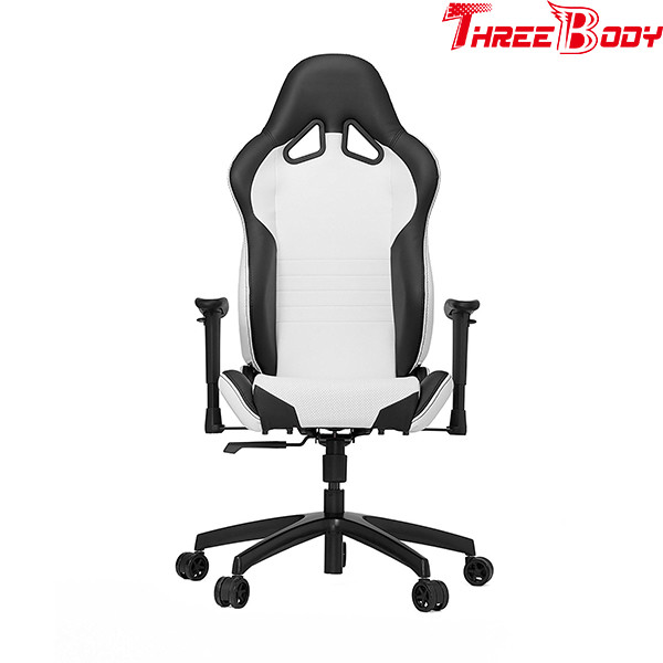 Commercial Executive Racing Office Chair Black And Gray And Orange Sturdy Metal