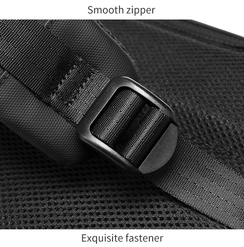 Solid Color Outdoor Travel Mens Sling Bag Multi Pocket Design Easy To Carry