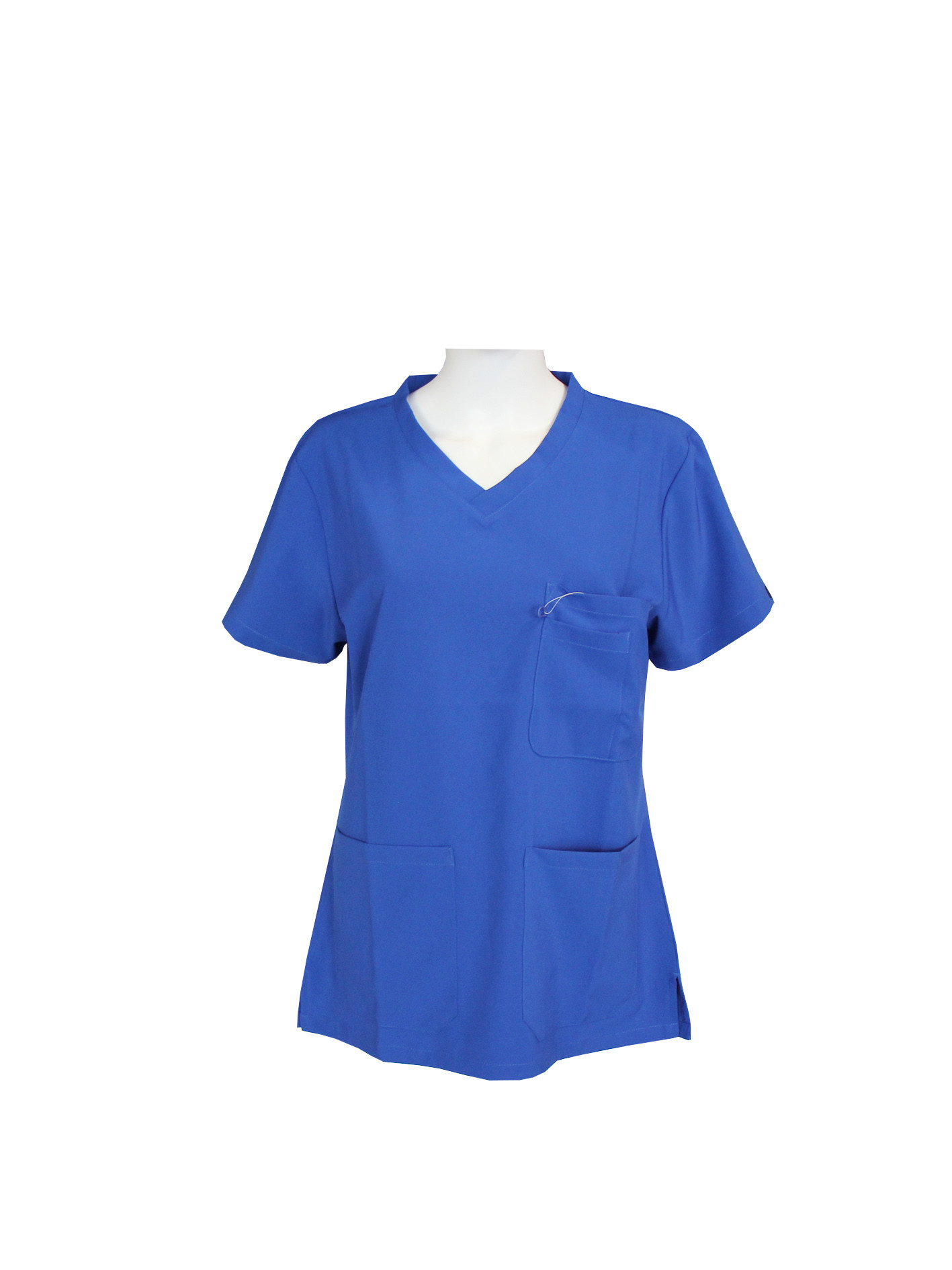 170 GSM 95% Polyester 5% Spandex Blue Medical Uniform Scrubs 4 Way Stretch