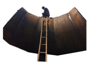 China AWWA C208 MITRE ELBOWS PLAIN ENDS 72&quot; R=2.5D Carbon Steel Pipe Fittings wholesale