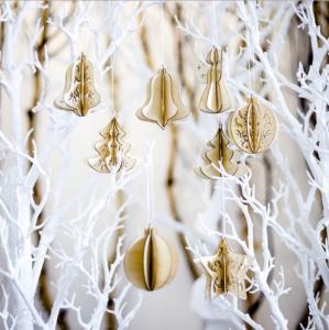 China Christmas Tree Ornament 3D Wooden Hanging Decoration wholesale