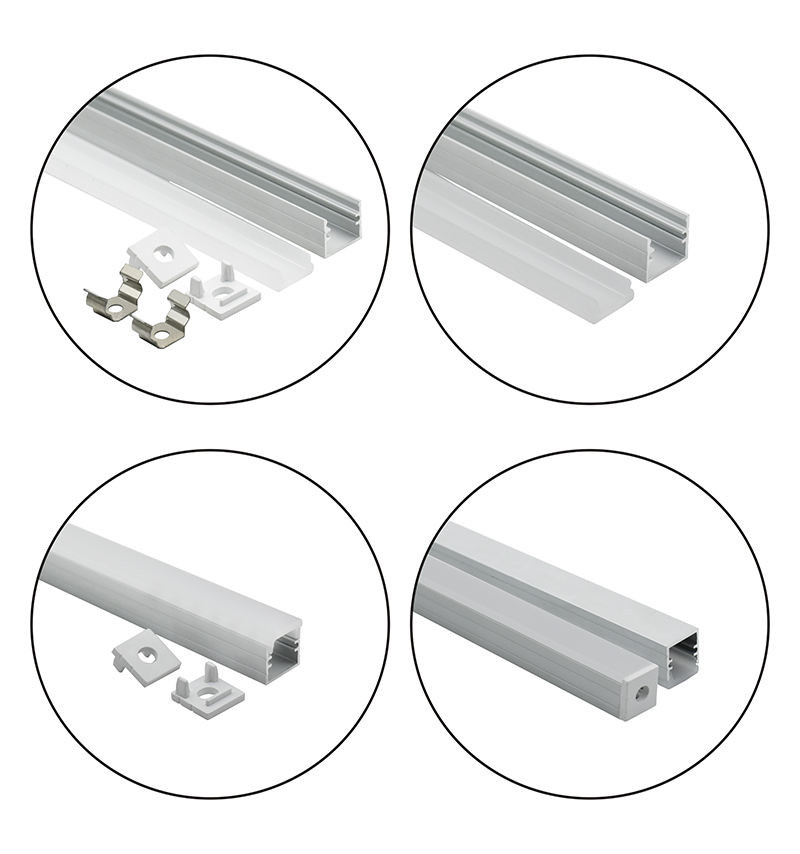 1212 3m Corner Aluminium Profile Aluminium Led Light Channel With Diffuser PC Cover