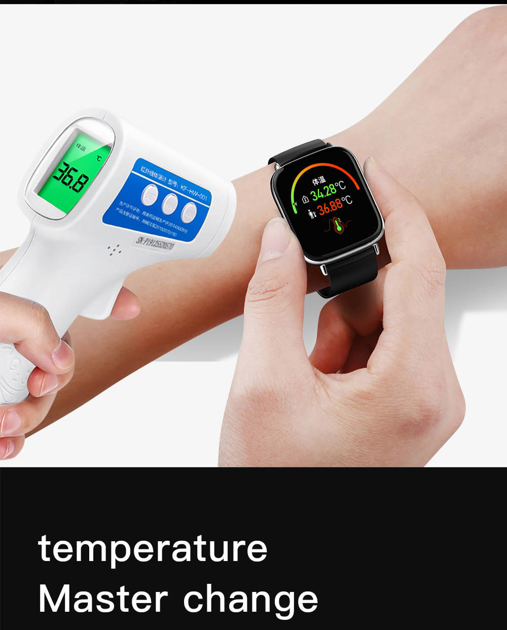 Fitness Smart Watch Temperature Monitoring RTL8762C PPG Distance Sport Sharing
