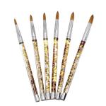 Sable Hair Acrylic Nail Brush Liquid Glitter Handle Vegan Acrylic Nail Brush