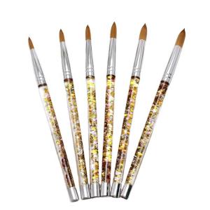 China Sable Hair Acrylic Nail Brush Liquid Glitter Handle Vegan Acrylic Nail Brush wholesale