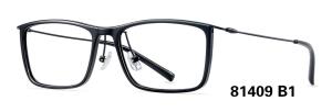 China Plastic Light Style Full Rim Eyeglass Frames Metal Temple Square wholesale