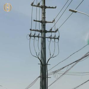 China 6000daN Tubular Steel Pole 19M Galvanised Davit Arm Transmission wholesale