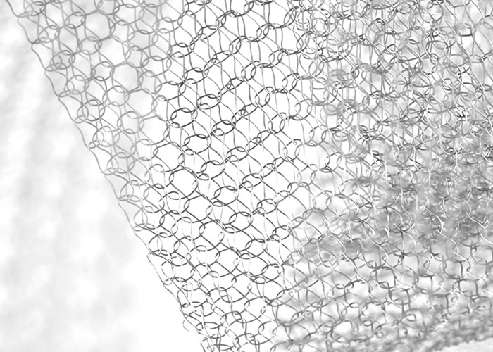 316L PTFE Corrugated Co Knitted Wire Mesh 50Kg/M3 Yuanqiao