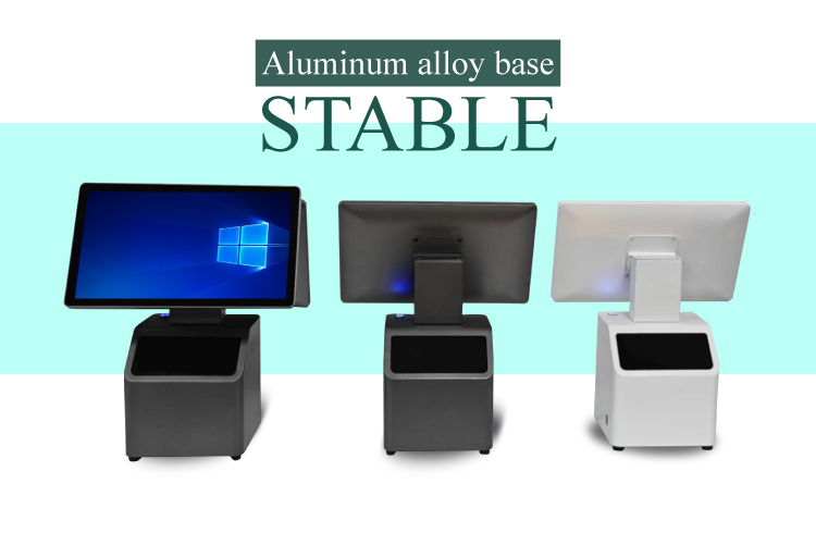 Advanced Touch Screen Pos Cash Register for Restaurant or Supermarket Black or White
