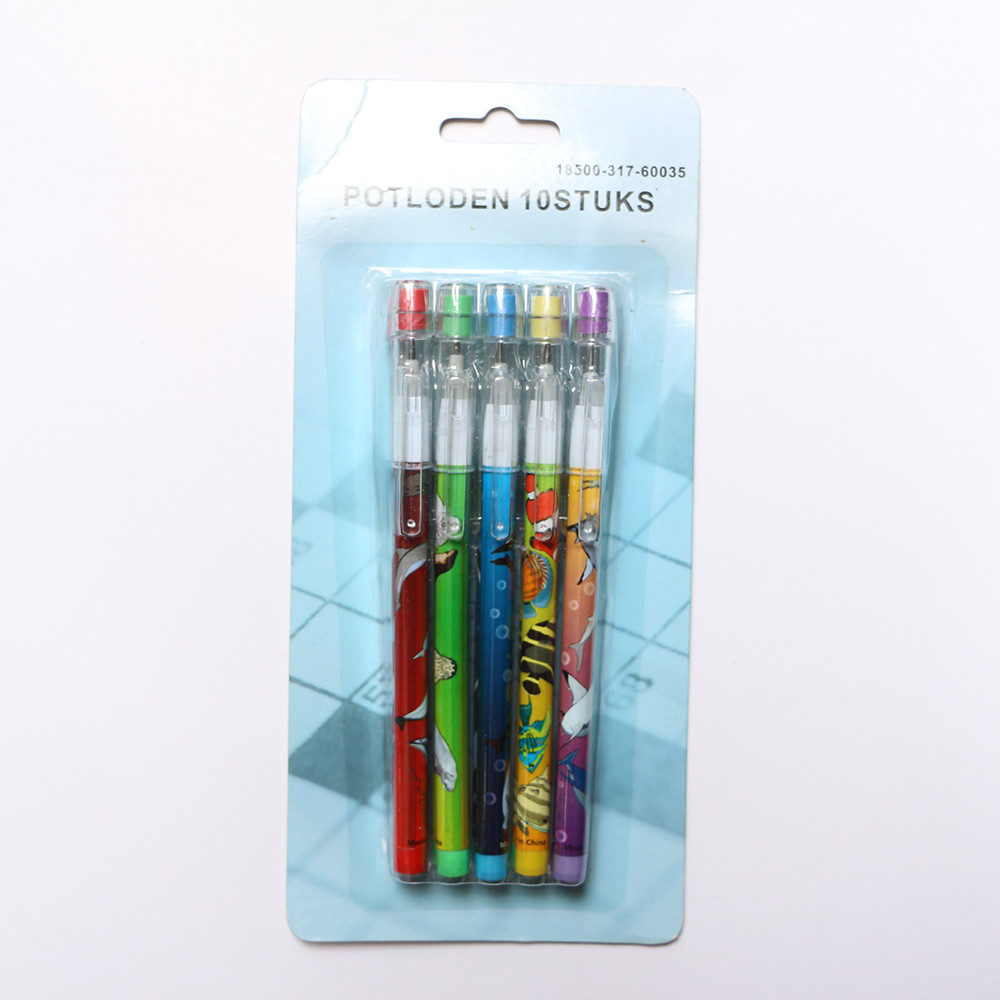 Easter Plastic with blister card packing , plastic multi-head bullet push pencil non-sharpening pencil