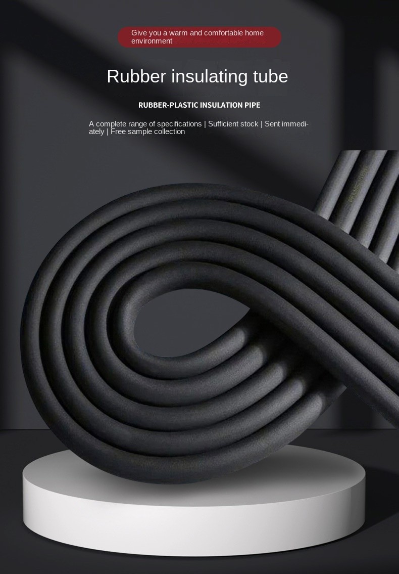 Non Toxic Air Conditioning Rubber Foam Insulation Pipe 70Kg/M3