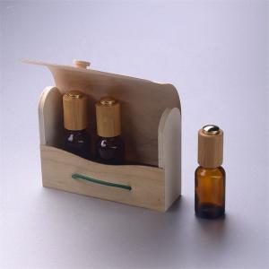 China Glass Essential Oil Bottle With Bamboo Child Resistant Dropper Bamboo Box wholesale