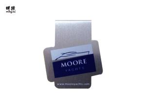China Unique Design Promotional Money Clips Metal , Flat Cash Money Clip wholesale