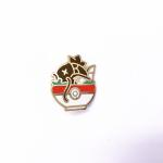 Gold Plated Hard Enamel Lapel Pins , Embossed Logo Custom Made Metal Pins