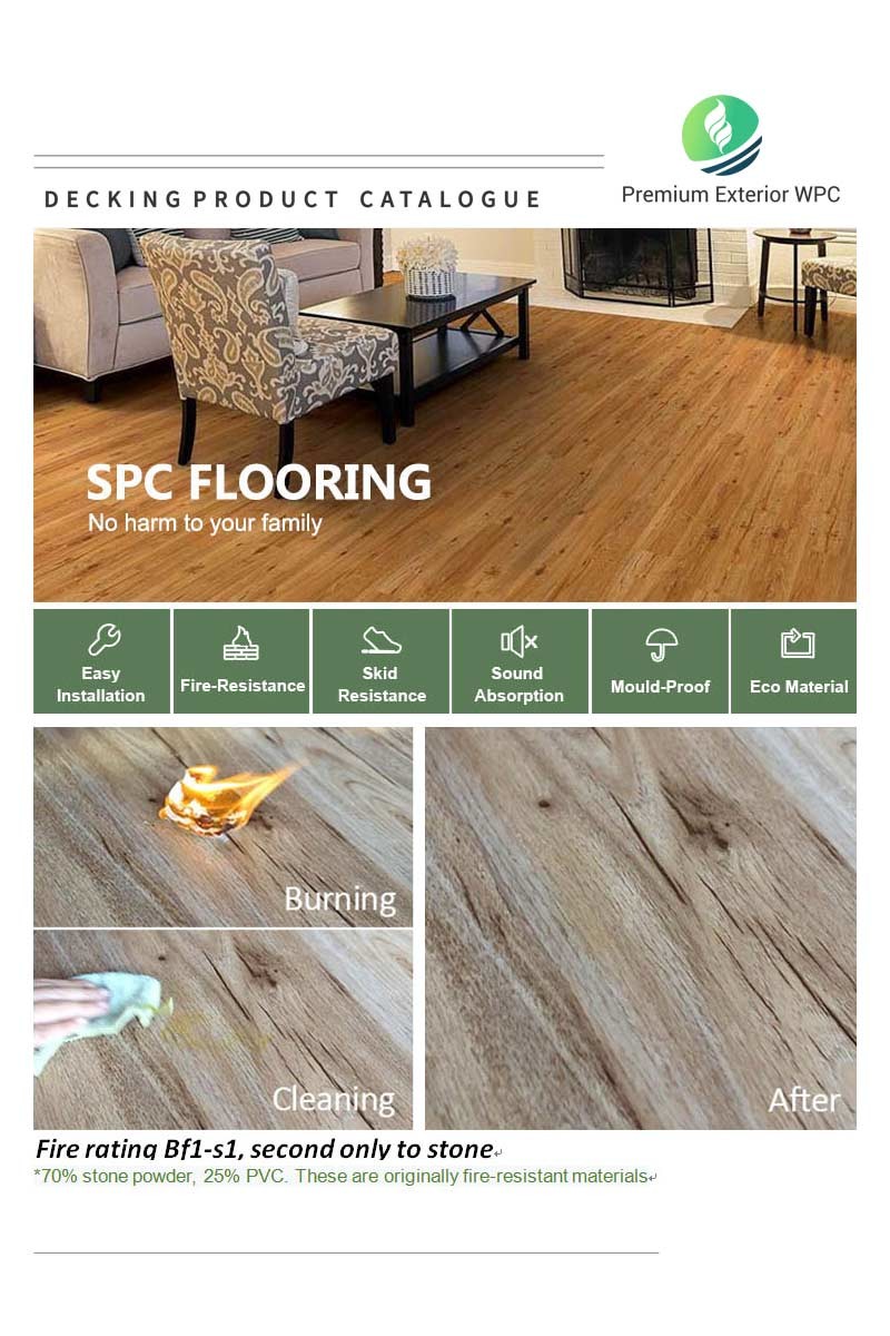 Wear Layer Luxury SPC Flooring UV Resistant Matte SPC Floor Board