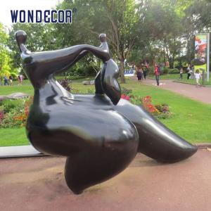 China Customized 3D Casting Bronze Sculpture Metal Art Fat Female Family wholesale