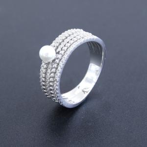 China Customized Freshwater Pearl Ring Three Circles Design For Women wholesale