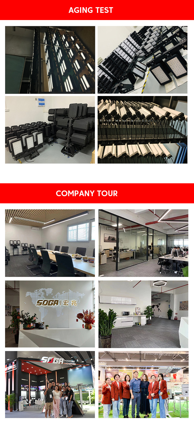 Wireless Stadium Lights with Innovative Patented Design and Iron/Stainless Steel Bracket