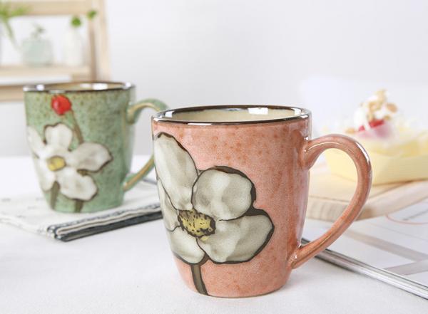 Quality Hand Painting Ceramic Mugs Coffee Eco Friendly Dishwasher Safe Cadmium Free for sale