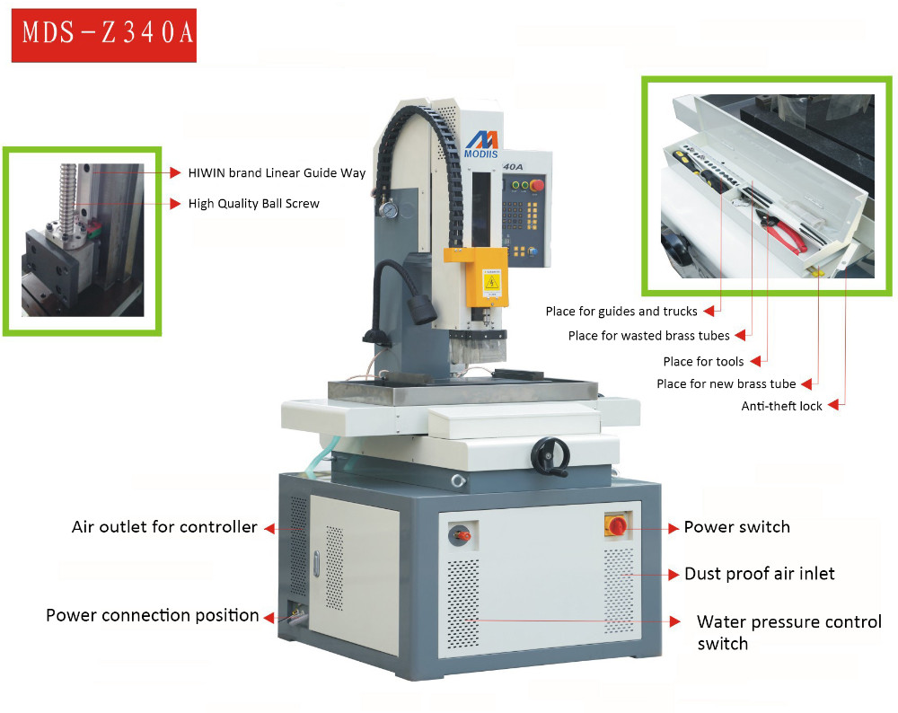 1000*1000*2000 Mm EDM Hole Drilling Machine High Efficiency And Good Stability