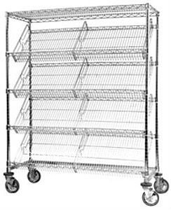 Quality Highly Visible Slanted 27 Degree Angled Storage Shelves Display Solutions for sale