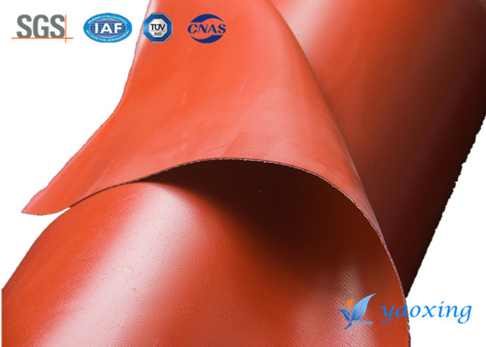 1.5mm Red Single Side Silicone Coated Fiberglass Fabric