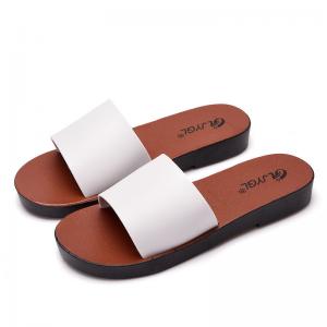 China Lightweight Slides Open Toe Summer Slippers , Women Flat Sandals Slippers wholesale