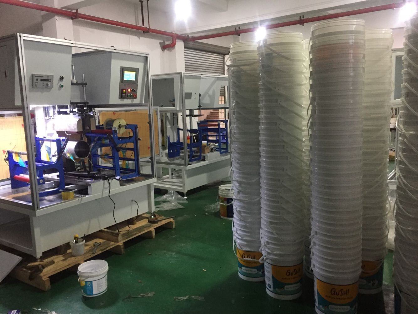 PLC Control 3.8kw Heat Transfer Press Machine For 5 Gallon 20 Litre Bucket